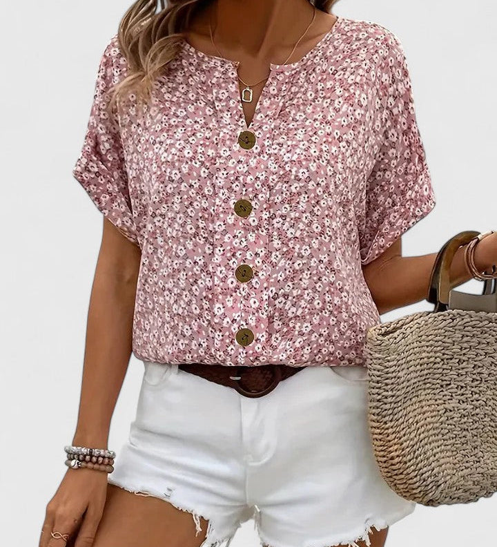 Isabelle | Haut Floral Élégant d'Été