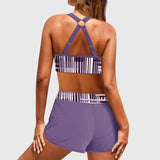 Clémence | Ensemble de Bikini Ridé Taille Haute