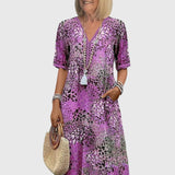 Bella | Robe Midi Florale Élégante