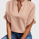 Isabelle | Chemise V Neck Douce et Élégante