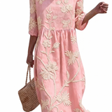 Eléonore - Robe femme décontractée à motifs floraux.