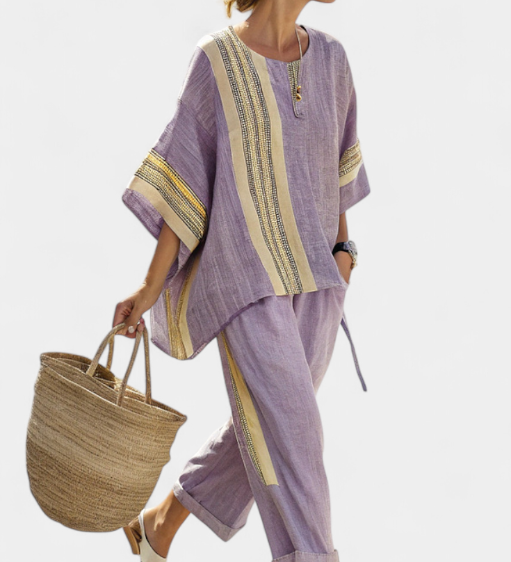 Anzaleira | Ensemble Rayé Élégant