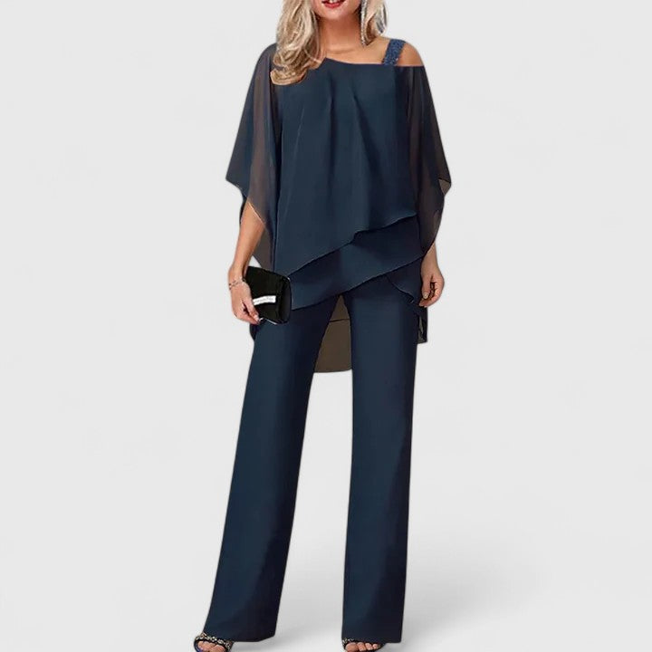 Sérénité | Ensemble Pantalon Élégant en Deux Pièces
