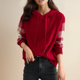 Julie | Pull à Capuche en Tricot Cable