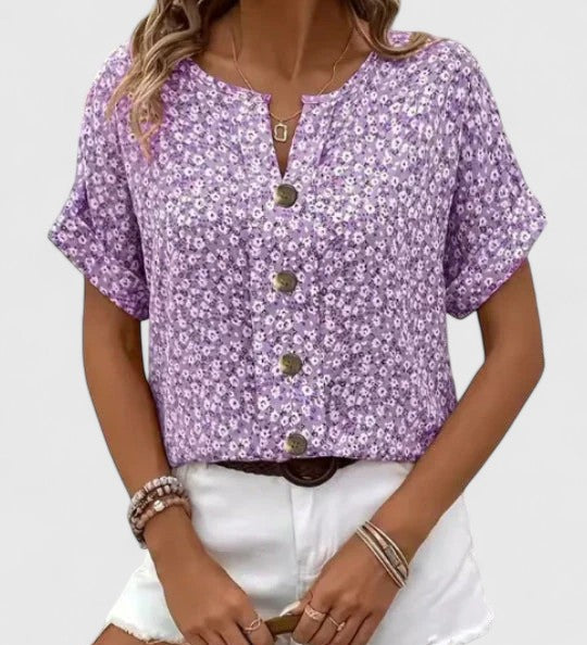 Isabelle | Haut Floral Élégant d'Été